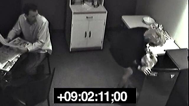 Secret pissing slut screws her colleague