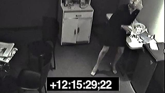 Secret pissing slut screws her colleague