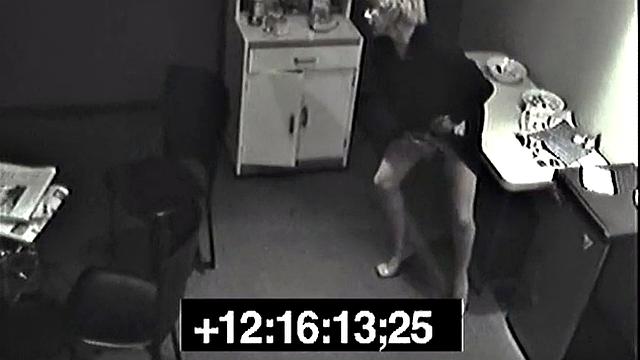 Secret pissing slut screws her colleague