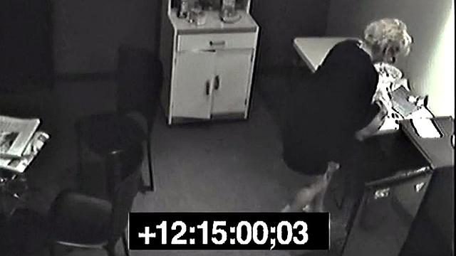 Secret pissing slut screws her colleague