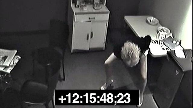 Secret pissing slut screws her colleague