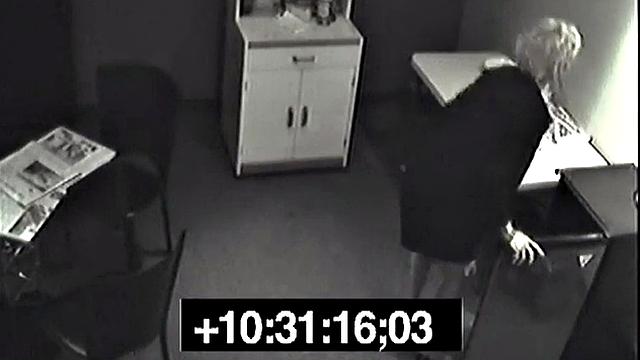 Secret pissing slut screws her colleague