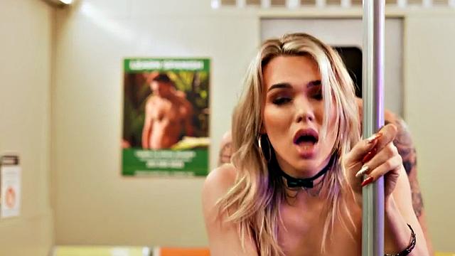 Trans goddess riding bareback after sucking cock