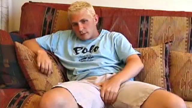 Dylan rubs his crotch and fingers his ass to get hard. Then he stuffs a butt plug up his tight young ass. Some determined stroking results in a warm and creamy mess.