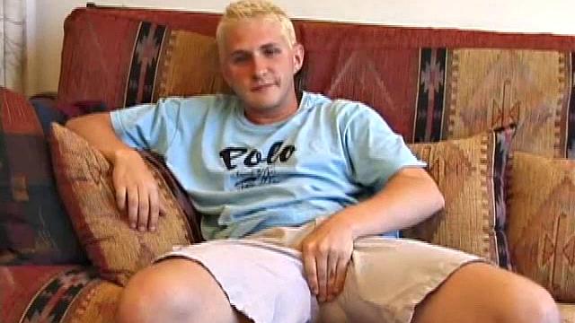 Dylan rubs his crotch and fingers his ass to get hard. Then he stuffs a butt plug up his tight young ass. Some determined stroking results in a warm and creamy mess.