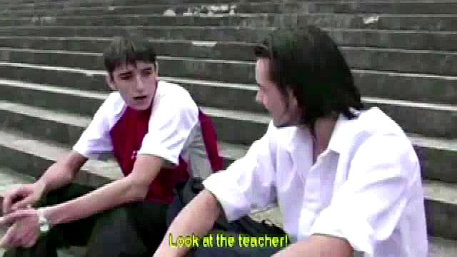 Carlos Morales and Felipe Pietro seduce their mature teacher, Nicolas Garrido. Nicolas gets a face full of when he kneels before the two Latin and takes turns sucking them.