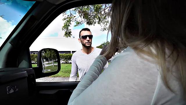 Real amateur stud fucks gay ass in public van outdoor