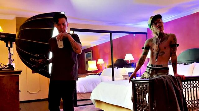 Inked masc gf nipple sucked and kissed by boyfriend