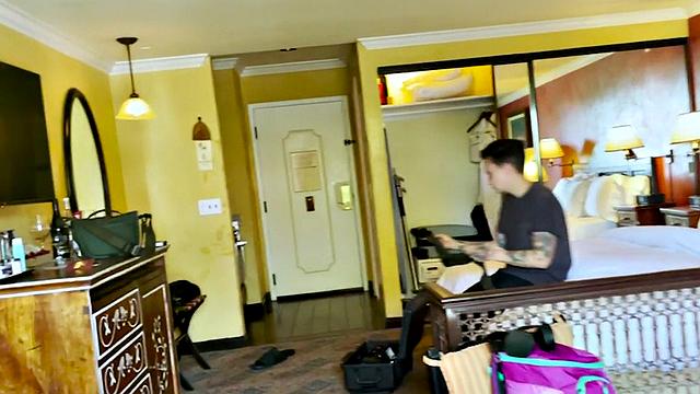 Inked masc gf nipple sucked and kissed by boyfriend