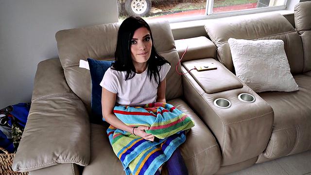 Pale Cutie Tastes Married Cock in Tshirt and Hair Outdoors