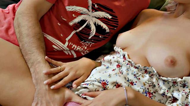 HUNT4K. Blonde has anal sex with stranger while her man watches