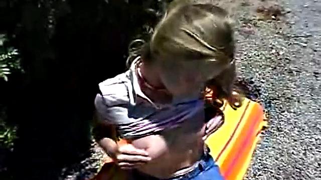 Little April Masturbates for Outdoor Orgasm