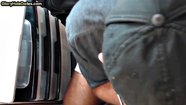 Greedy gloryhole sucker blows in homemade closeup