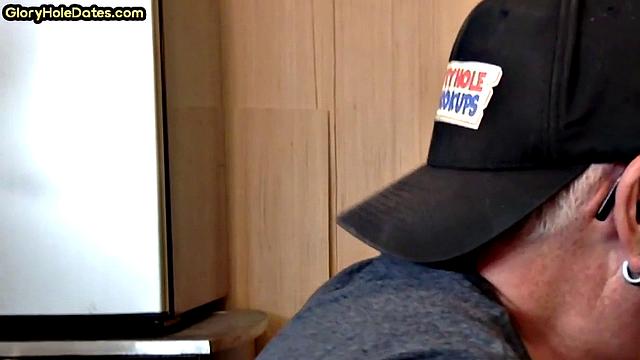 Greedy gloryhole sucker blows in homemade closeup