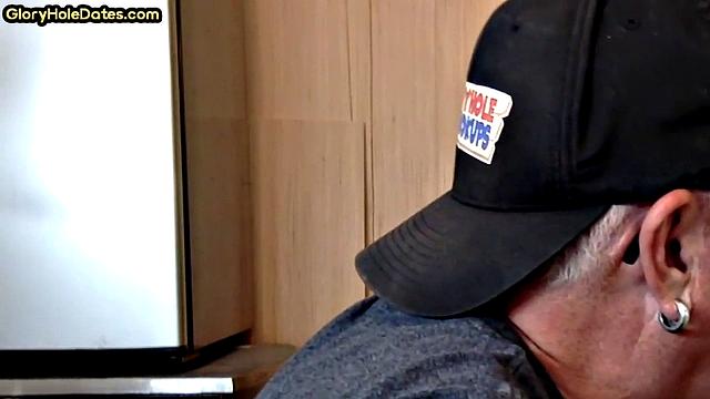 Greedy gloryhole sucker blows in homemade closeup