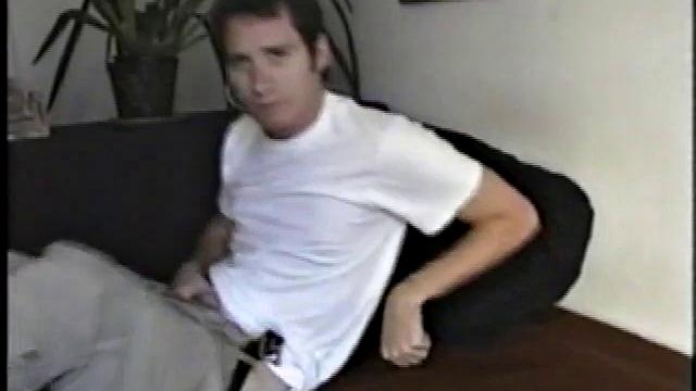 Logan gets up on his knees, pulls his shirt up and yanks on his cock. Then he slips off his boxers and thrusts his ass in the air.