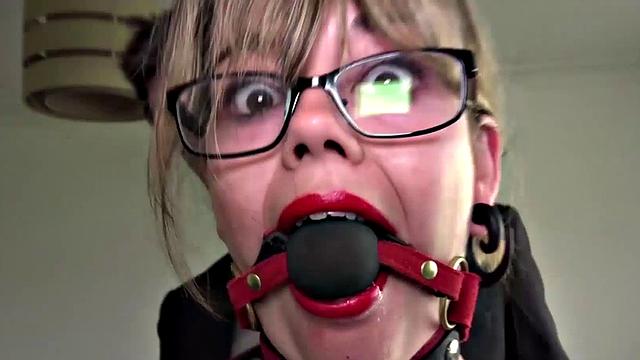 Chubby sub restrained and hammered by maledom Pascal White