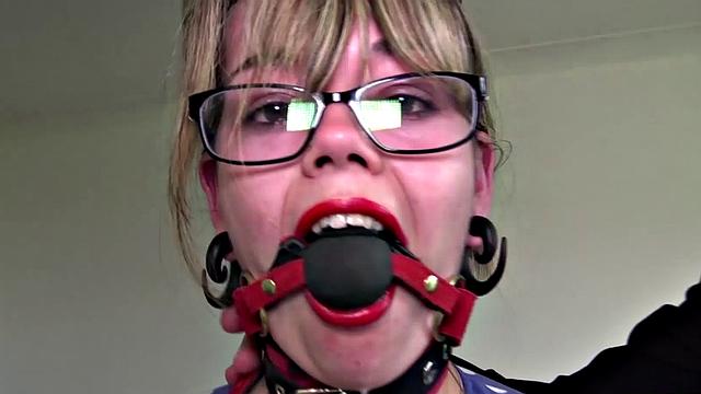 Chubby sub restrained and hammered by maledom Pascal White