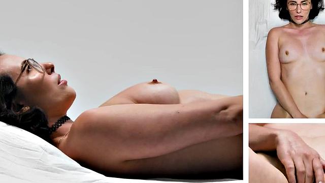 Casting nersy babe masturbates her pussy until orgasm