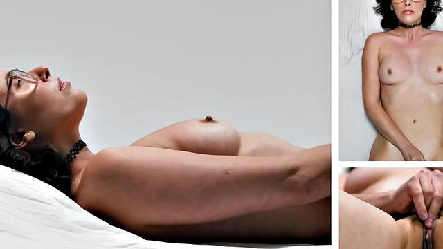 Casting nersy babe masturbates her pussy until orgasm