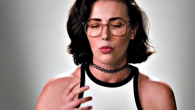 Casting nersy babe masturbates her pussy until orgasm