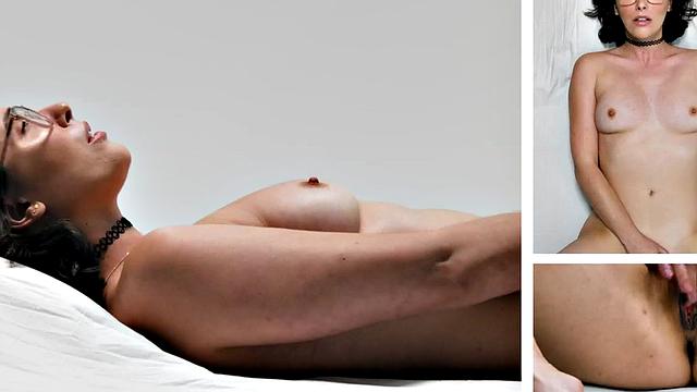 Casting nersy babe masturbates her pussy until orgasm