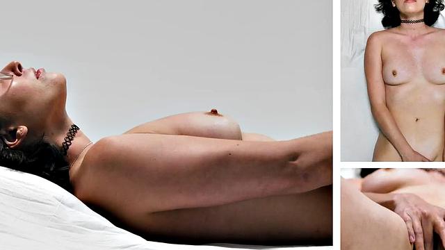 Casting nersy babe masturbates her pussy until orgasm