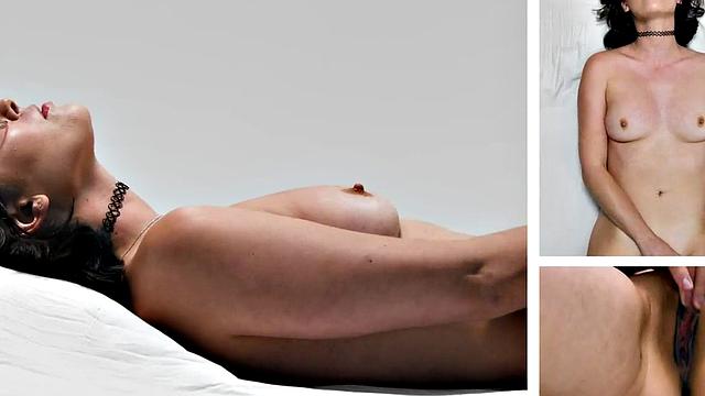 Casting nersy babe masturbates her pussy until orgasm