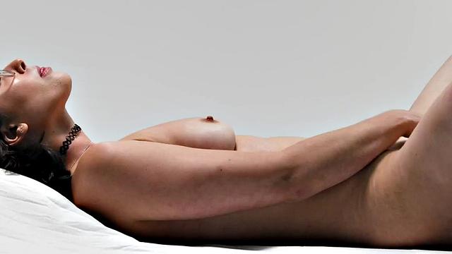 Casting nersy babe masturbates her pussy until orgasm