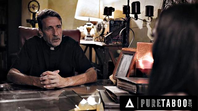PURE TABOO Creepy Priest Convinces Sinful Bride Gia Paige To Submit In Exchange For Absolution