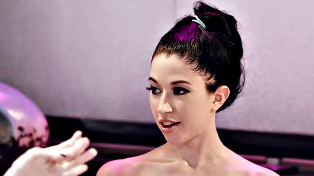 Sinful stepsister gets rimmed and licked in bathtub