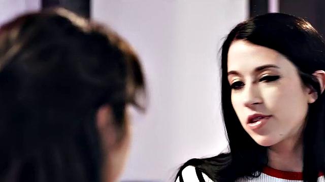 Sinful stepsister gets rimmed and licked in bathtub