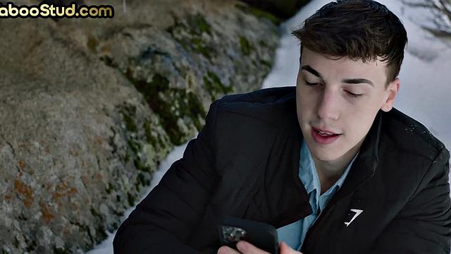 Tied up Jock analfucked by wild guy after oral