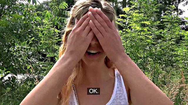 Caught fucking in public, Shona's a pro at ball licking and ass-licking in POV