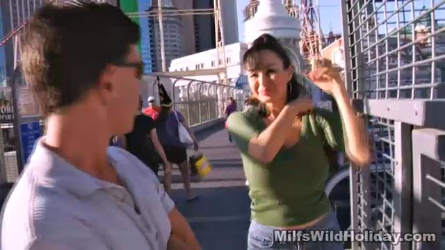 Busty MILF Fucks Male Stripper