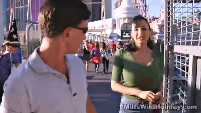 Busty MILF Fucks Male Stripper