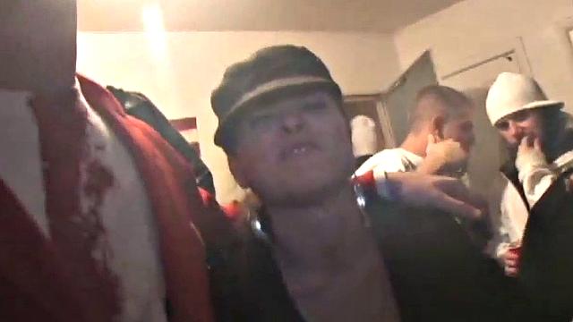 College teen sucks cock at amateur frat party