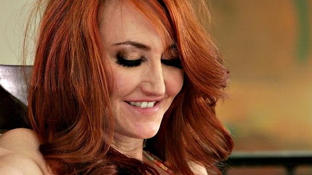 Squirting ginger seduced with fingering and oral by milf