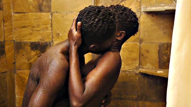 Hairylegs African twink enjoys anal sex at home with BF