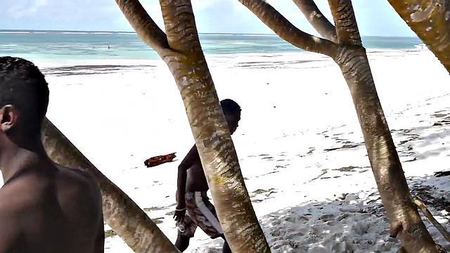 Hairylegs African twink enjoys anal sex at home with BF