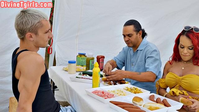 Stunning redhead analriding her lover