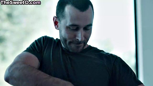 Stunning babe pounded in kitchen