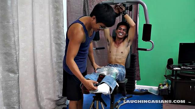 Argie Tickled at the Gym