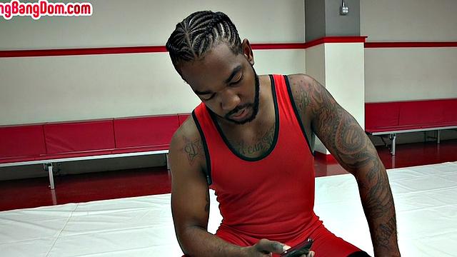 Sub DP MILF gangbanged in wrestling hall by dom guys