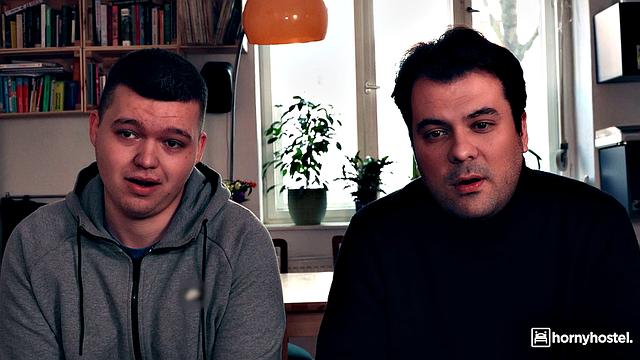 Sexy redhead has sex at a hostel