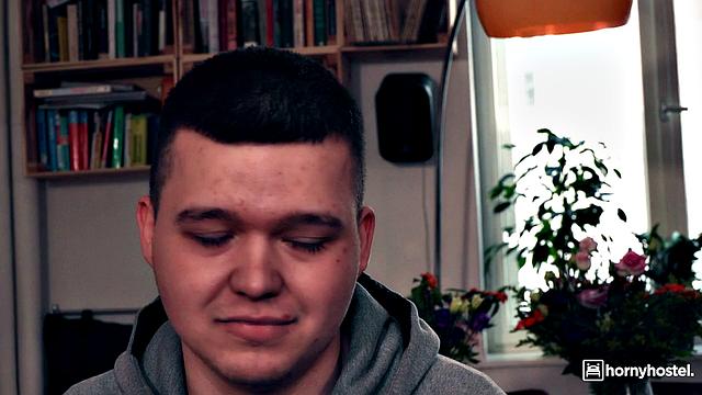 Sexy redhead has sex at a hostel