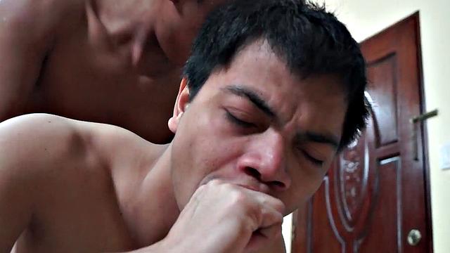 Real 21yo amateur twink fucked in ass at home