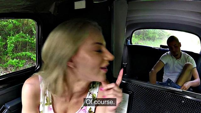 Big tits bounce in a dirty cab 