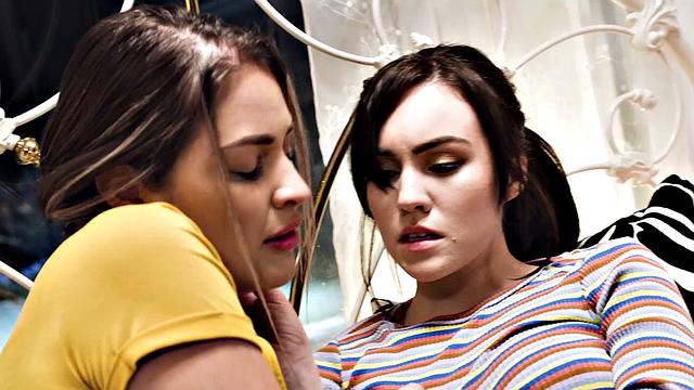 Sorority Babes Get Intimate While Studying & Their First Lesbian Experience