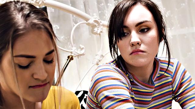 Sorority Babes Get Intimate While Studying & Their First Lesbian Experience